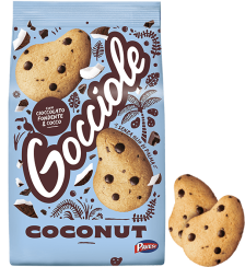 sušienky s kúskami čokolády a kokosu Gocciole - 300g