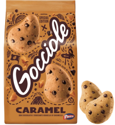 sušienky s kúskami čokolády a karamelu Gocciole - 300g