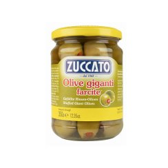 zelené olivy veľké plnené Zuccato - 350g